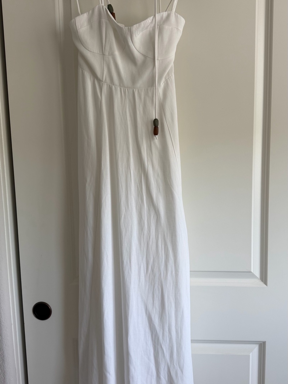 White Maxi Dress with Bustier Top with TAG